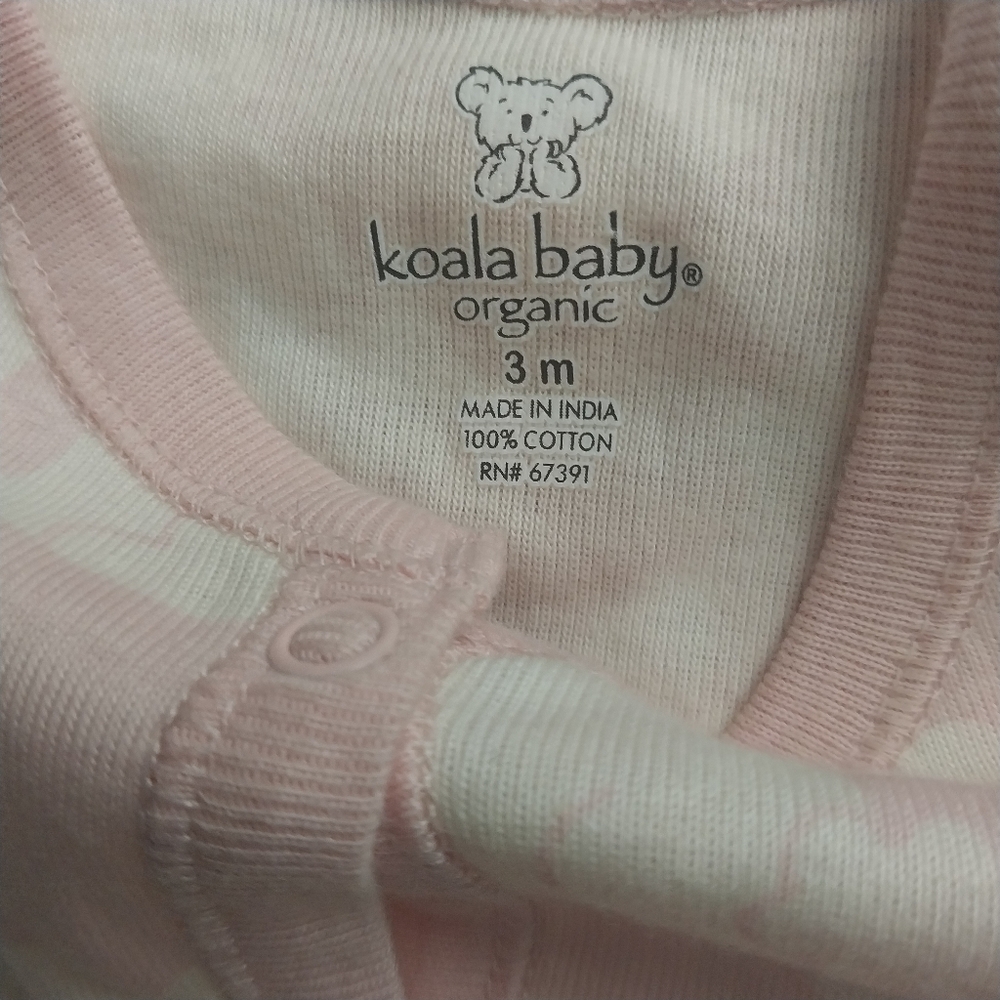 Koala Kids Pink and Cream Pajama Set Soft and Stretchy Intimates - Picture 2 of 4